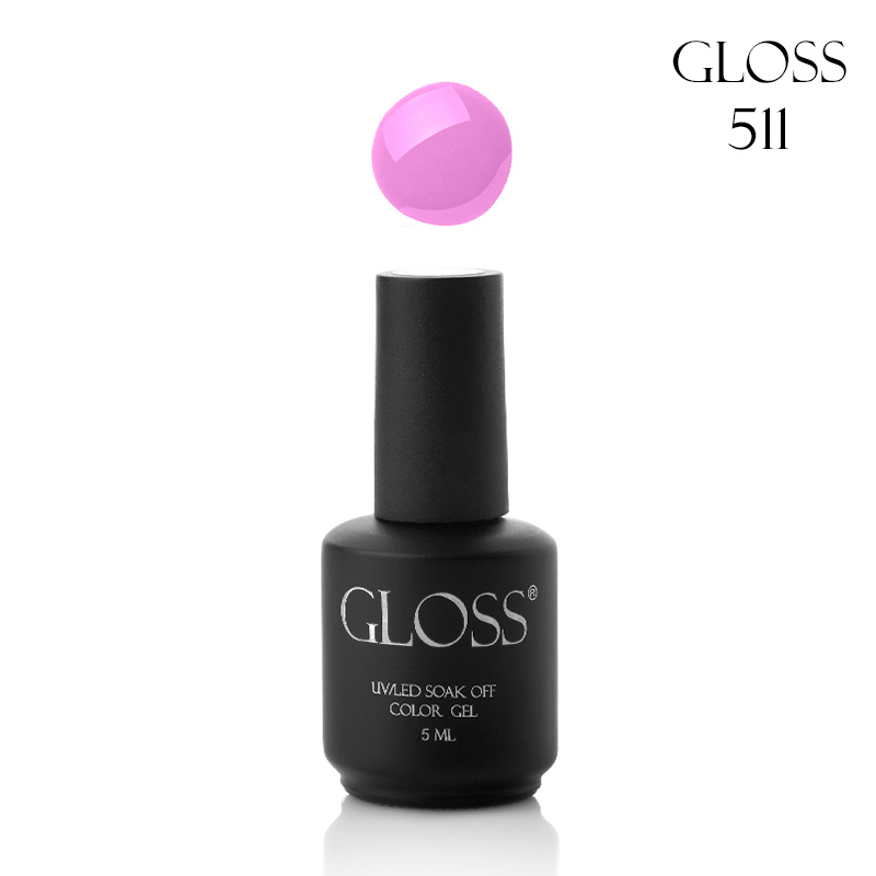 Gel polish GLOSS 511 (bright lavender), 5 ml
